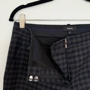 Checkered wool work pants